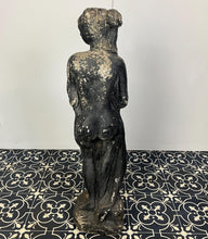 Load image into Gallery viewer, This statue is Neoclassical in design with Venus depicted holding draped fabric to conceal her nudity and stands on a square base with classy ebonised finish with lovely detail and style