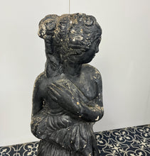 Load image into Gallery viewer, This statue is Neoclassical in design with Venus depicted holding draped fabric to conceal her nudity and stands on a square base with classy ebonised finish with lovely detail and style