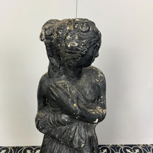 Load image into Gallery viewer, This statue is Neoclassical in design with Venus depicted holding draped fabric to conceal her nudity and stands on a square base with classy ebonised finish with lovely detail and style