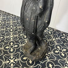 Load image into Gallery viewer, This statue is Neoclassical in design with Venus depicted holding draped fabric to conceal her nudity and stands on a square base with classy ebonised finish with lovely detail and style