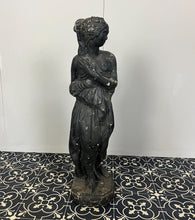 Load image into Gallery viewer, This statue is Neoclassical in design with Venus depicted holding draped fabric to conceal her nudity and stands on a square base with classy ebonised finish with lovely detail and style