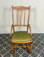 Load image into Gallery viewer, Beautifully crafted in English oak with exquisite graining and a desirable aged patina, strength from the spindles decorated with a simple turning finish.