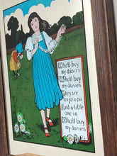Load image into Gallery viewer, Beautiful vintage art nouveau, nursery rhyme - daisies mirror, kids, storytelling, wall art, Victorian style, collectibles piece, interiors