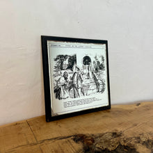 Load image into Gallery viewer, Edwardian piece featuring a male tourist and old lady in the background is a village effect, with a funny satirical quote toward the bottom, a lovely collectible piece.