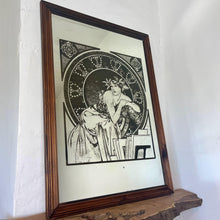 Load image into Gallery viewer, features an elegant lady wearing an attractive headdress, her hair tied up, and a selection of glamorous clothing. The circle border is adorned with an intricate design of poppies, adding to its artistic value.