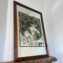 Load image into Gallery viewer, features an elegant lady wearing an attractive headdress, her hair tied up, and a selection of glamorous clothing. The circle border is adorned with an intricate design of poppies, adding to its artistic value.