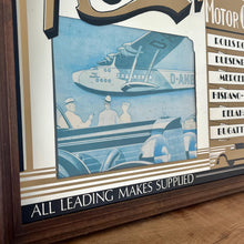 Load image into Gallery viewer, This stunning art deco mirror features a group of the most iconic luxury cars in history, including Rolls Royce, Mercedes, Bugatti, and Duesenberg.