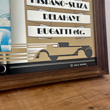 Load image into Gallery viewer, This stunning art deco mirror features a group of the most iconic luxury cars in history, including Rolls Royce, Mercedes, Bugatti, and Duesenberg.