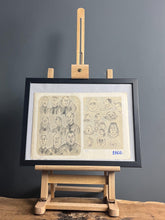 Load image into Gallery viewer, Communism vintage 1960 pencil drawing original art work