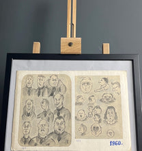 Load image into Gallery viewer, Communism vintage 1960 pencil drawing original art work