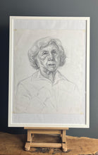 Load image into Gallery viewer, Vintage original pencil drawing picture, older lady