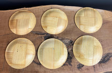 Load image into Gallery viewer, Stunning Mucha art nouveau bamboo dish coasters, a selection of elegant ladies with lovely colours, and a set of glamorous pieces of home decor to create an impact in your room design.