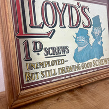 Load image into Gallery viewer, This amazing tobacco mirror features a Victorian-style design, stunning fonts in multiple colours and styles, and a pair of vagabonds smoking tobacco while wearing the clothing of the time.