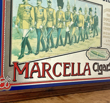 Load image into Gallery viewer, The piece showcases the soldiers marching in an order if rank listed underneath,  antique feel with stunning colours and intricate details. The fonts used in the design are eye-catching, and the overall aesthetic is vibrant and stylish