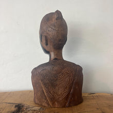 Load image into Gallery viewer, stunning ebony wood statue of a tribal man. These exquisitely detailed carving in a true work of art.