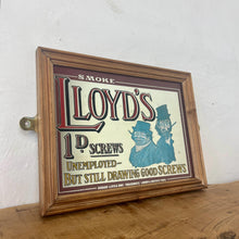 Load image into Gallery viewer, This amazing tobacco mirror features a Victorian-style design, stunning fonts in multiple colours and styles, and a pair of vagabonds smoking tobacco while wearing the clothing of the time.