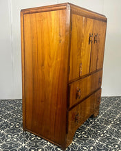 Load image into Gallery viewer, This cabinet contains a long cupboard with vivid-tone burr walnut doors on either side and a stunning detailed design. It has two shelves underneath for extra storage, making it the perfect place to store your martini accessories.