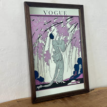 Load image into Gallery viewer, Stunning Vogue mirror featuring a glamorous lady in a Japanese style dress picking flowers from a vivid cherry blossom tree in great detail. Vibrant tones in a selection of pinks and whites to create a stand-out, out, intricate, stylish design.