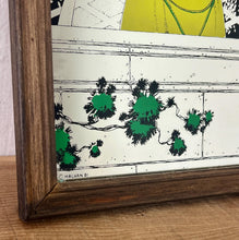 Load image into Gallery viewer, This stunning, intricate, vibrant, colourful design shows an elegant lady in a vivid yellow dress with a lovely floral outer design. The design is complemented by a stylish garden design with a flower trellis background.