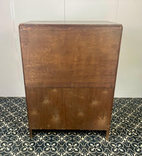 Load image into Gallery viewer, This cabinet contains a long cupboard with vivid-tone burr walnut doors on either side and a stunning detailed design. It has two shelves underneath for extra storage, making it the perfect place to store your martini accessories.