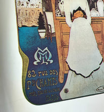 Load image into Gallery viewer, It was designed by Maurice Biais, a notable artist and designer of the Belle Époque style. The poster showcases a woman admiring the Art Nouveau items available at the gallery.