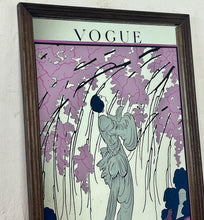 Load image into Gallery viewer, Stunning Vogue mirror featuring a glamorous lady in a Japanese style dress picking flowers from a vivid cherry blossom tree in great detail. Vibrant tones in a selection of pinks and whites to create a stand-out, out, intricate, stylish design.