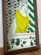 Load image into Gallery viewer, This stunning, intricate, vibrant, colourful design shows an elegant lady in a vivid yellow dress with a lovely floral outer design. The design is complemented by a stylish garden design with a flower trellis background.