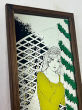 Load image into Gallery viewer, This stunning, intricate, vibrant, colourful design shows an elegant lady in a vivid yellow dress with a lovely floral outer design. The design is complemented by a stylish garden design with a flower trellis background.