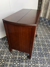 Load image into Gallery viewer, Superb original Art Deco 1930s cocktail drinks bar in a beautiful mid-tone figured mahogany veneer. Excellent streamline design, ideal size for modern-day use.