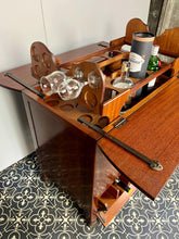 Load image into Gallery viewer, Superb original Art Deco 1930s cocktail drinks bar in a beautiful mid-tone figured mahogany veneer. Excellent streamline design, ideal size for modern-day use.