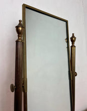 Load image into Gallery viewer, Vintage Mid-century Art Deco Peerage Brass & Onyx Dressing Table Vanity Mirror.