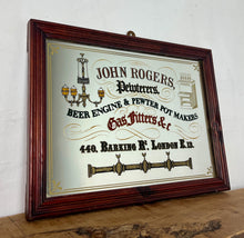 Load image into Gallery viewer, The stunning visuals showcase a beer engine, antique ceiling light, and candlelight with an intricate finish. The mirror has a dual gold border and floral design hinting at the corners. This piece will create a standout piece to add history and superb design to your home.