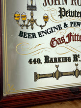 Load image into Gallery viewer, The stunning visuals showcase a beer engine, antique ceiling light, and candlelight with an intricate finish. The mirror has a dual gold border and floral design hinting at the corners. This piece will create a standout piece to add history and superb design to your home.