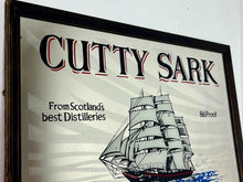 Load image into Gallery viewer, The mirror features the iconic image of the Cutty Sark clipper ship, a renowned tea clipper launched in 1869, which inspired the whisky's name. It also states "From Scotland's best Distilleries" and "86 Proof" (which translates to 43% ABV).