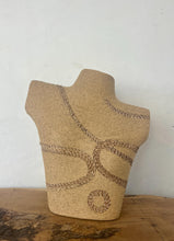 Load image into Gallery viewer, Vintage decorative mannequin wrapped in rope, a unique jewelry display stand or a unique decorative piece. The material appears is natural fiber jute or hemp, providing a textured and rustic aesthetic.