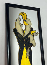 Load image into Gallery viewer, The mirror's design, characterised by the elegant lines of the woman's figure and attire, is indicative of the Art Deco era, which flourished in the 1920s and 1930s and is known for its glamorous and sophisticated aesthetic