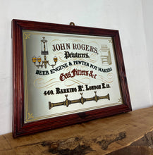 Load image into Gallery viewer, The stunning visuals showcase a beer engine, antique ceiling light, and candlelight with an intricate finish. The mirror has a dual gold border and floral design hinting at the corners. This piece will create a standout piece to add history and superb design to your home.