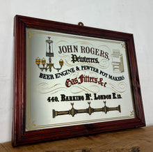 Load image into Gallery viewer, The stunning visuals showcase a beer engine, antique ceiling light, and candlelight with an intricate finish. The mirror has a dual gold border and floral design hinting at the corners. This piece will create a standout piece to add history and superb design to your home.