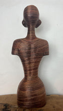 Load image into Gallery viewer, The sculpture features a sleek, voluptuous design where the material outlines the curves of the female form and a stylized bob haircut. Unique contemporary home decor or art, beautiful mannequin for displaying items like jewelry or just as a stand out piece.
