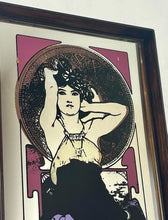 Load image into Gallery viewer, Vintage Art Nouveau Mirror, Alphonse Mucha - Amethyst, Precious Stones Picture Series