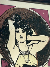 Load image into Gallery viewer, Vintage Art Nouveau Mirror, Alphonse Mucha - Amethyst, Precious Stones Picture Series