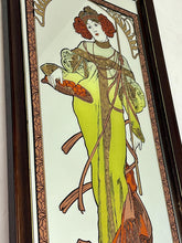 Load image into Gallery viewer, Art Nouveau Mucha Autumn, Four Seasons, Picture Mirror , Collectibles Design, Wall Art Piece