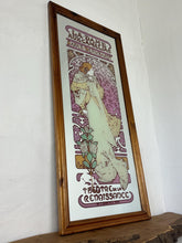Load image into Gallery viewer, Beautiful Vintage Mucha Art Nouveau Mirror, La Dame De Camelias, Sarah Bernhardt Theatre Advertising, Lithograph Art, Wall Picture Signs