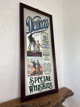 Load image into Gallery viewer, Dewars Vintage Scotch Whisky Mirror, Advertising Sign, Wine And Spirits, Wall Art, Interior Design, Scottish Bar Pub Collectibles Piece