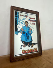 Load image into Gallery viewer, This mid-20th-century advertising piece features an illustration of a man smoking a pipe while holding two babies, conveying a sense of contentment associated with the tobacco.