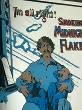 Load image into Gallery viewer, This mid-20th-century advertising piece features an illustration of a man smoking a pipe while holding two babies, conveying a sense of contentment associated with the tobacco.