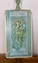 Load image into Gallery viewer, Beautiful vintage decorative cutting board featuring Alphonse Mucha's Art Nouveau design for Nectar, Liqueur Superfine.