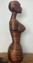 Load image into Gallery viewer, The sculpture features a sleek, voluptuous design where the material outlines the curves of the female form and a stylized bob haircut. Unique contemporary home decor or art, beautiful mannequin for displaying items like jewelry or just as a stand out piece.