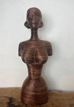 Load image into Gallery viewer, The sculpture features a sleek, voluptuous design where the material outlines the curves of the female form and a stylized bob haircut. Unique contemporary home decor or art, beautiful mannequin for displaying items like jewelry or just as a stand out piece.