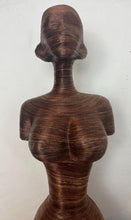 Load image into Gallery viewer, The sculpture features a sleek, voluptuous design where the material outlines the curves of the female form and a stylized bob haircut. Unique contemporary home decor or art, beautiful mannequin for displaying items like jewelry or just as a stand out piece.